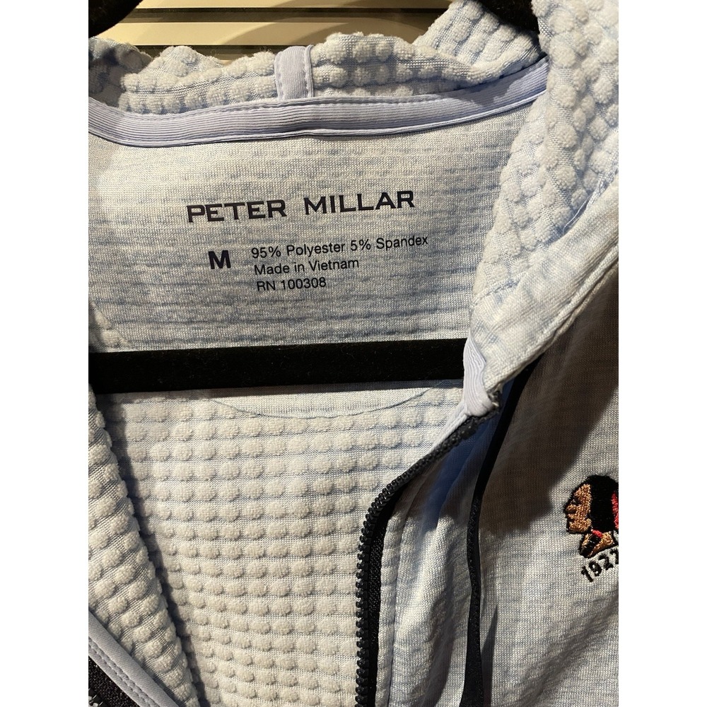 Peter Millar Women's Teal Lightweight Cotton Zip-Up Jacket SzM Athleisure Preppy